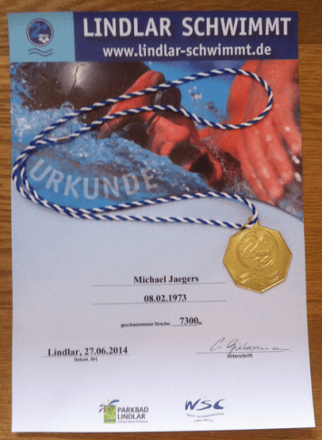 Urkunde und Medaille