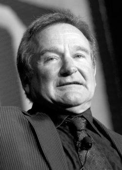 Robin Williams / 081001-N-0696M-339<br /> Comedian and actor Robin Williams performs at the 2008 USO World Gala, Marriott Wardham Park Hotel, Washington, D.C., Oct. 1, 2008. (DoD photo by Mass Communication Specialist 1st Class Chad J. McNeeley/Released)