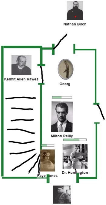 Skizze des Padgett Hauses